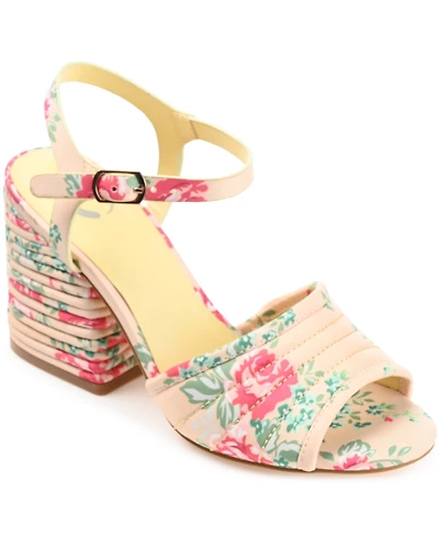 Journee Collection Women's Charmaine Block Heel Sandals