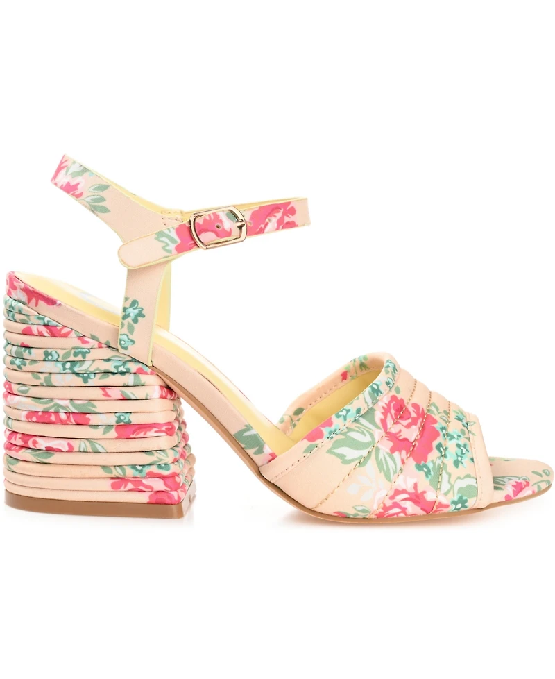 Journee Collection Women's Charmaine Block Heel Sandals