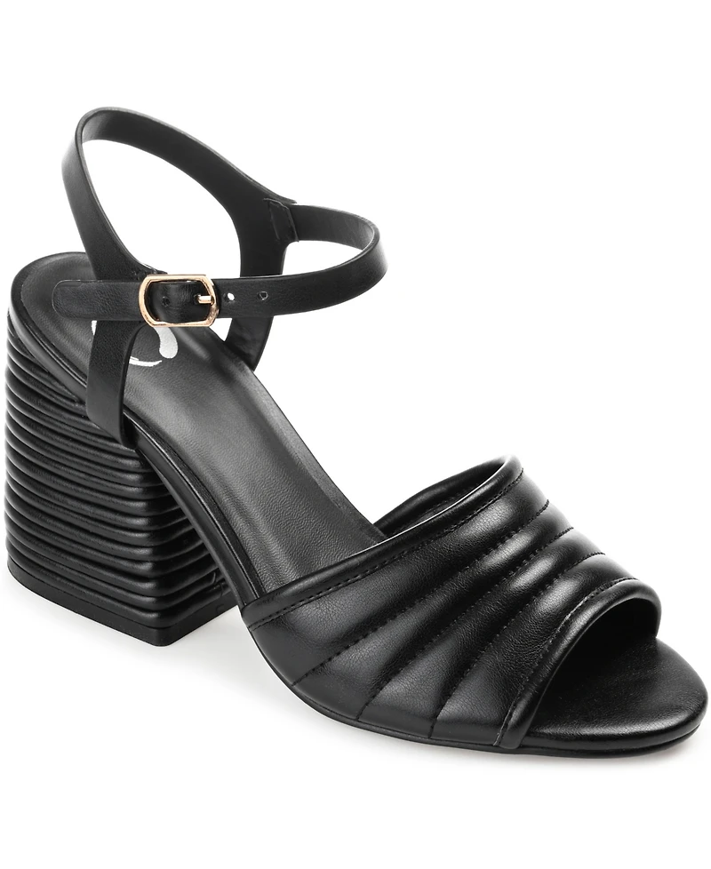 Journee Collection Women's Charmaine Block Heel Sandals