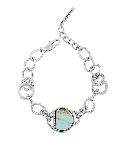 T Tahari Crystal Stone Link Bracelet