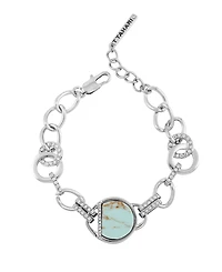 T Tahari Crystal Stone Link Bracelet