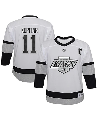 Preschool Boys and Girls Anze Kopitar White Los Angeles Kings 2021/22 Alternate Replica Player Jersey
