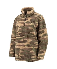 Women's G-iii Sports by Carl Banks Camo Washington Capitals Sherpa Quarter-Zip Jacket