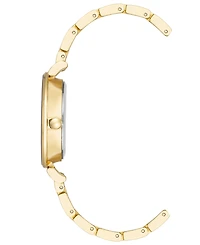 Anne Klein Women's Gold-Tone Mixed Metal Link Bracelet Watch, 32mm