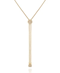 Vince Camuto Gold-Tone Pave Slider Bolo Necklace