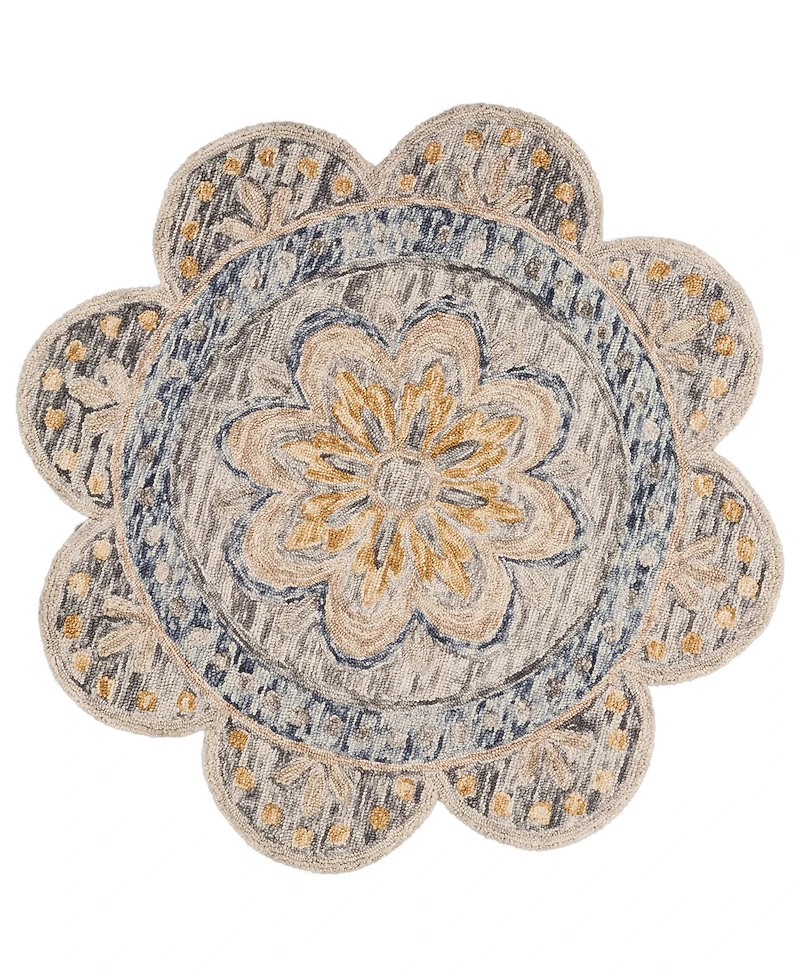 Lr Home Radiance Rdc-092 6' x 6' Round Area Rug