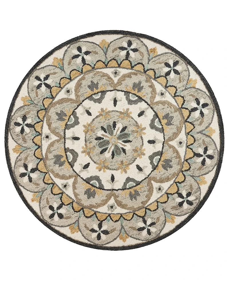 Lr Home Radiance Rdc-100 4' x 4' Round Area Rug