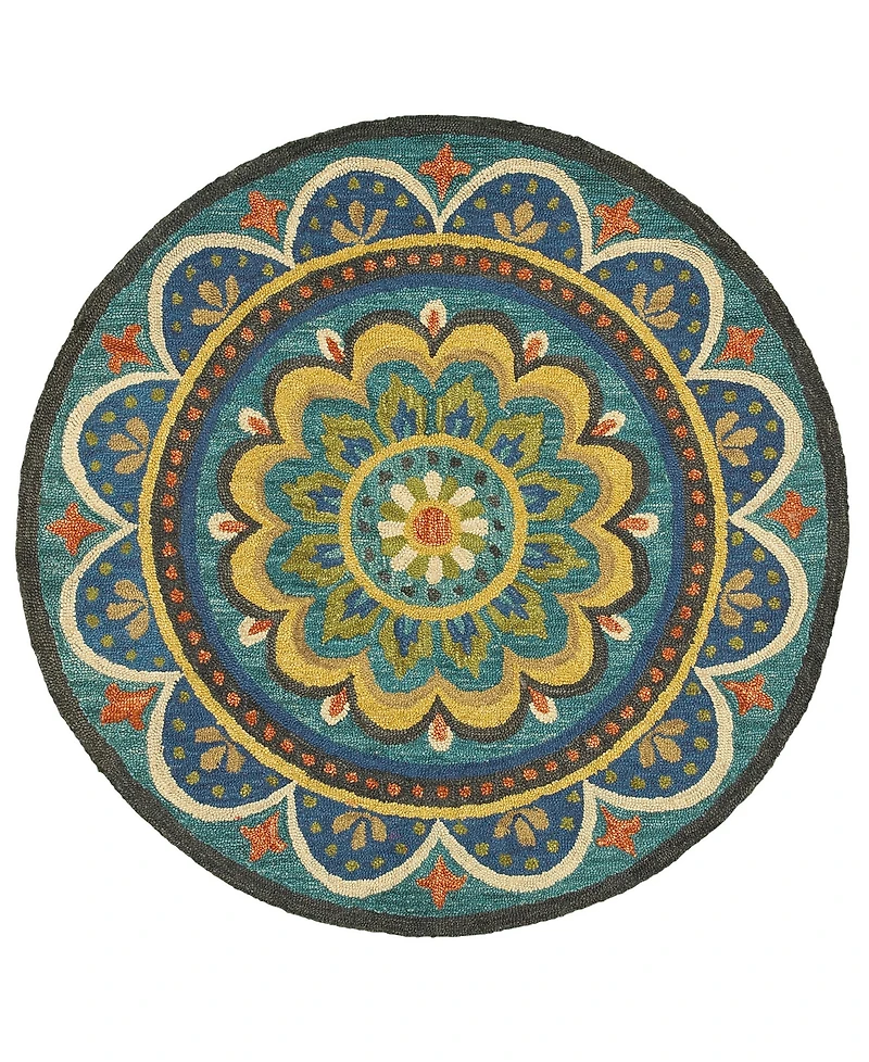 Lr Home Radiance Rdc-026 4' x 4' Round Area Rug