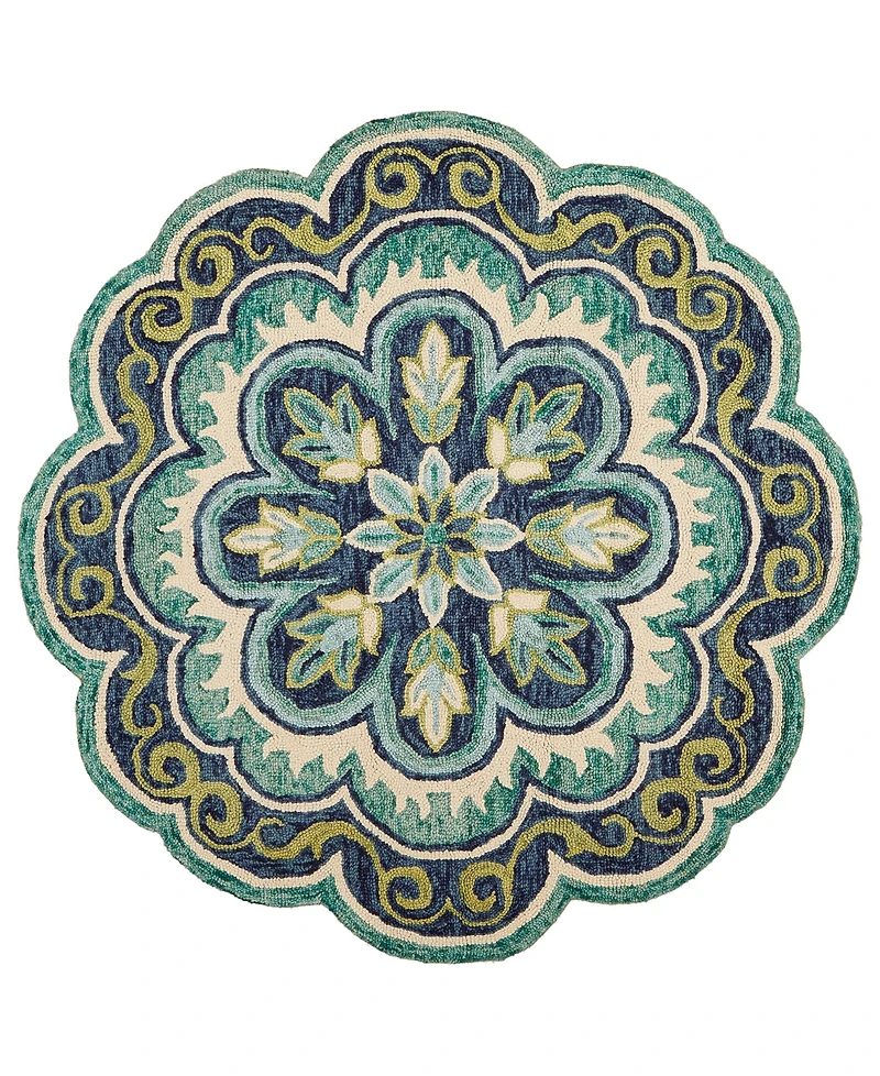 Lr Home Radiance Rdc-076 6' x 6' Round Area Rug