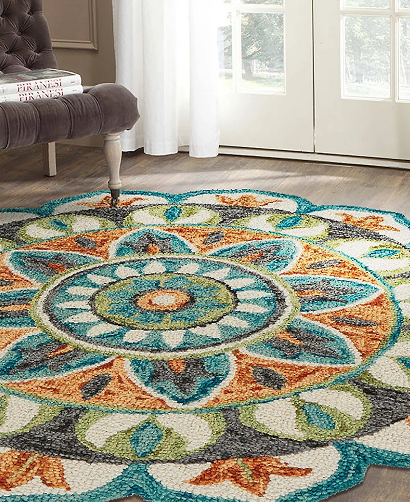 Lr Home Radiance Rdc-085 4' x 4' Round Area Rug