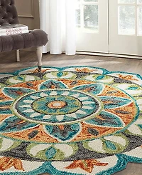 Lr Home Radiance Rdc-085 4' x 4' Round Area Rug