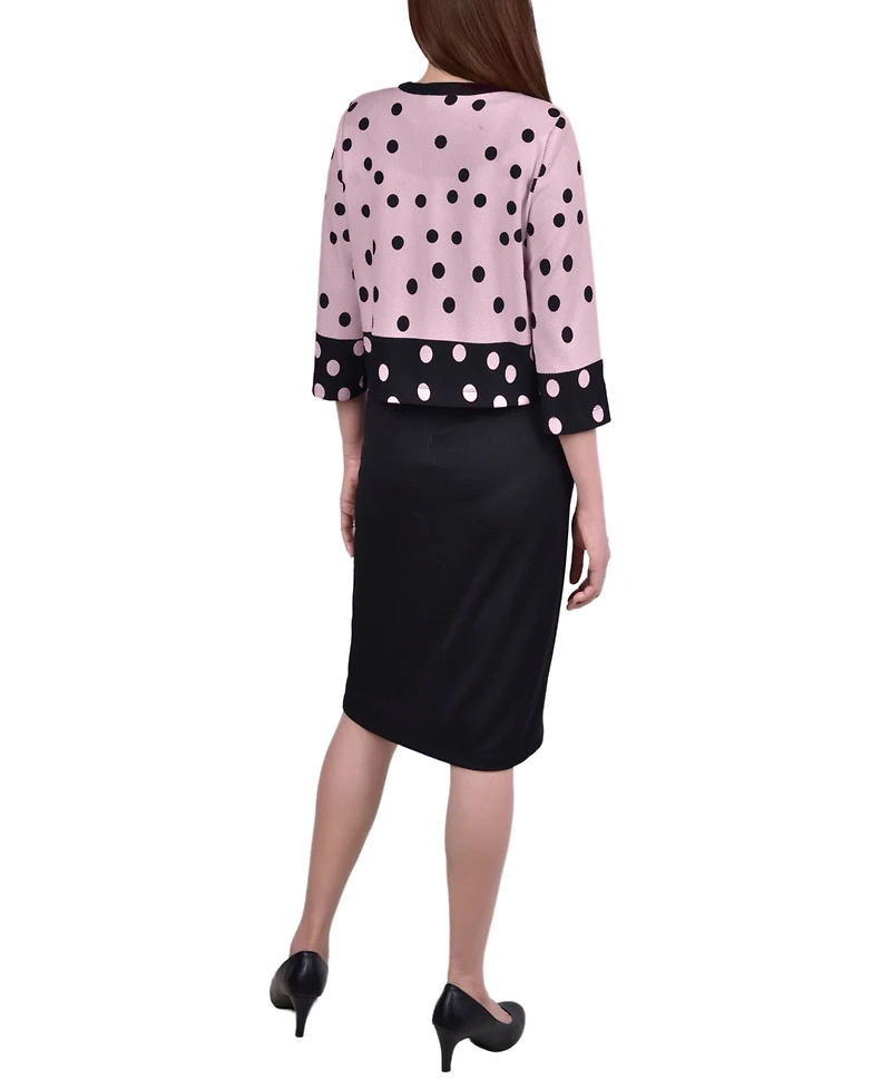 Women's 3/4 Sleeve Two Piece Dress Set