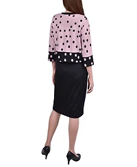 Women's 3/4 Sleeve Two Piece Dress Set