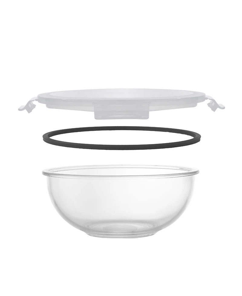 JoyJolt Glass Mixing Bowls with Lids, Set of 5