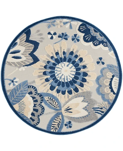 Nourison Home Aloha ALH25 5'3" x Round Outdoor Area Rug