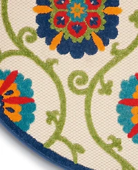 Nourison Home Aloha ALH19 4' x 4' Round Outdoor Area Rug