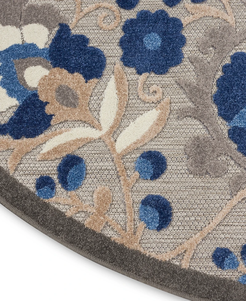 Nourison Home Aloha ALH17 4' x Round Outdoor Area Rug