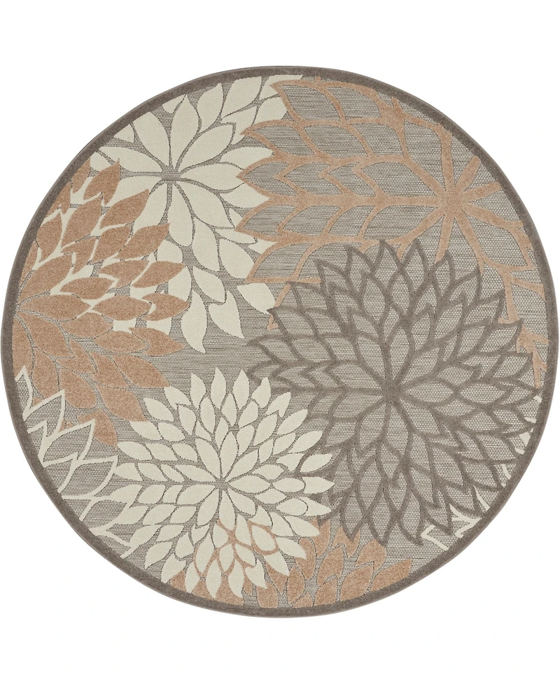Nourison Home Aloha ALH05 5'3" x Round Outdoor Area Rug