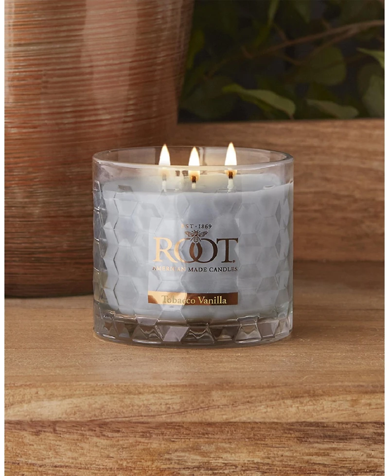 Tobacco Vanilla Fragrance Honeycomb Glass Jar Candle