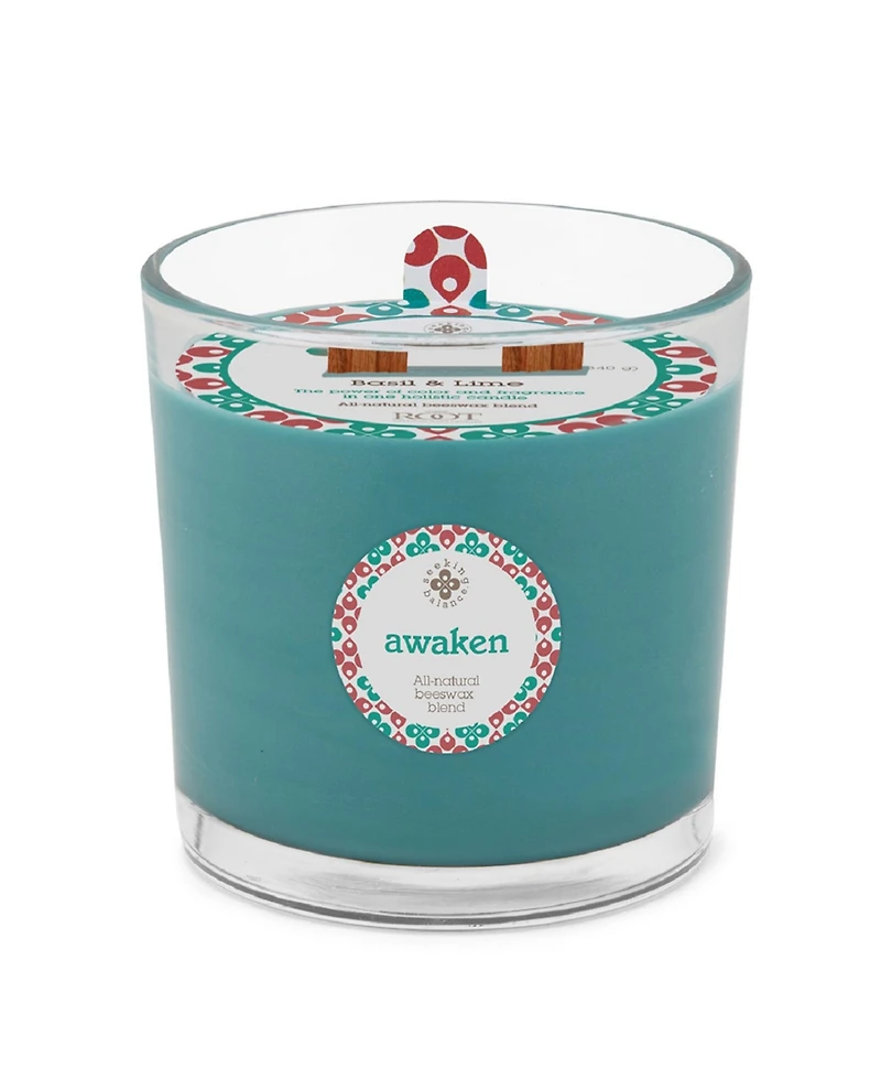 Seeking Balance 2 Wick Awaken Basil Lime Spa Jar Candle, 12 oz