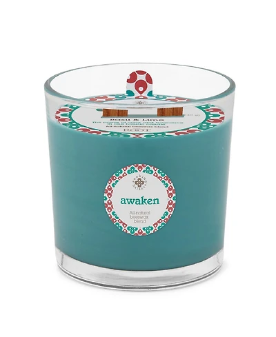 Seeking Balance 2 Wick Awaken Basil Lime Spa Jar Candle, 12 oz