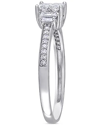 Diamond Princess Quad Cluster Engagement Ring (1/2 ct. t.w.) 14k White Gold