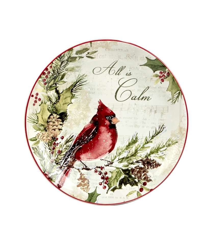 Certified International Silent Night 4 Piece Dessert Plate Set