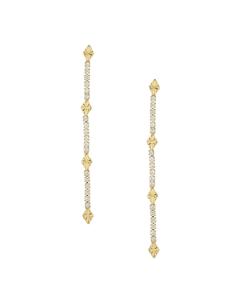 Ettika Women's 18k Gold Plated Straight Dangle Earrings