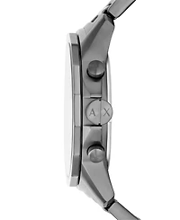 A|X Armani Exchange Men's Chronograph Gunmetal Stainless Steel Bracelet Watch, 44mm