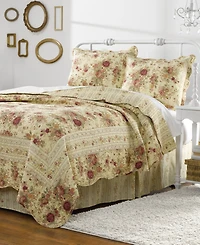 Greenland Home Fashions Antique Quilt Set, 3-Piece Full - Queen
