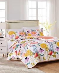 Greenland Home Fashions Watercolor Dream 3-Pc. Quilt Set