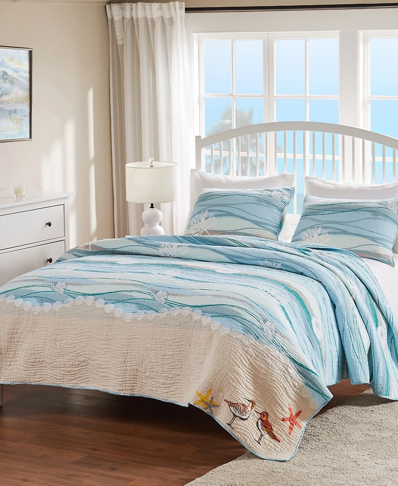 Greenland Home Fashions Maui 3-Pc. Quilt Set, Full/Queen