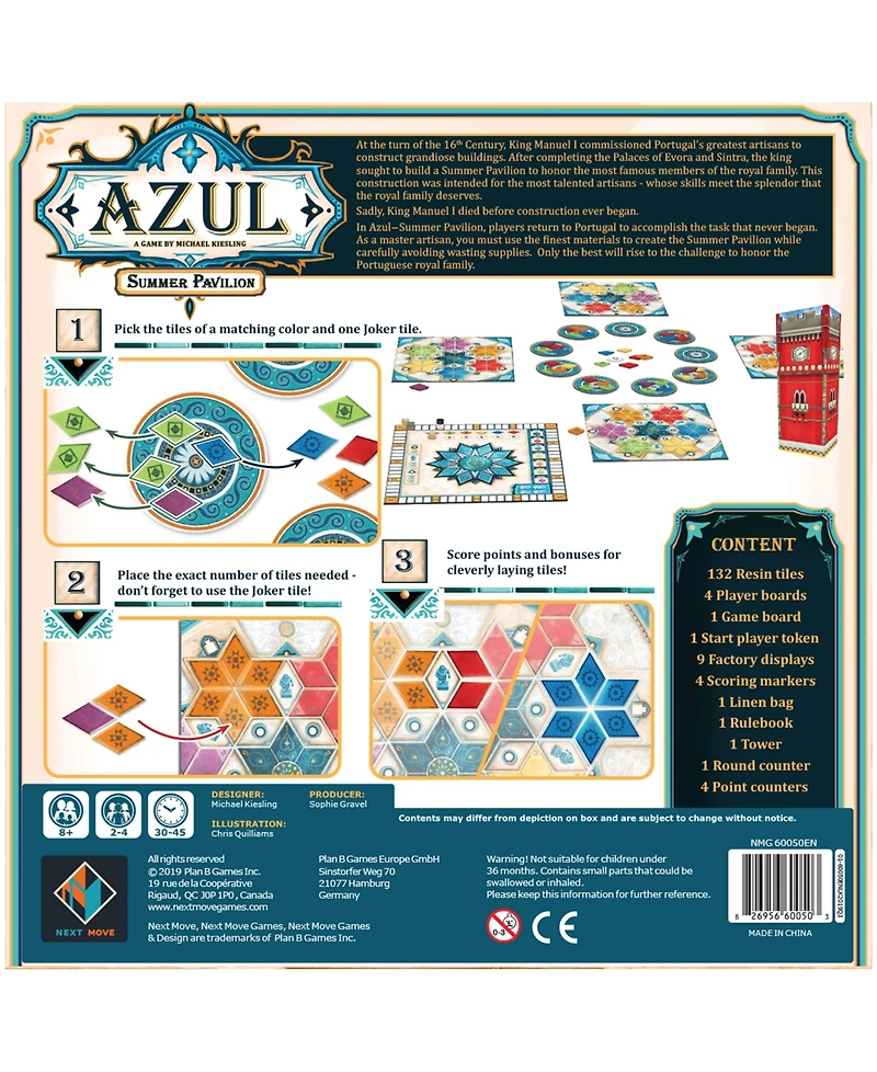 Next Move Games Azul Summer Pavilion Set, 159 Piece