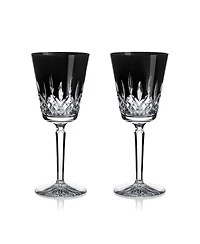 Waterford Lismore Black Medium Goblet 11.5 oz, Set of 2