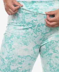 White Mark Plus Floral Paisley Palazzo Pants