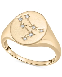 Wrapped Diamond Gemini Constellation Ring (1/20 ct. t.w.) in 10k Gold, Created for Macy's