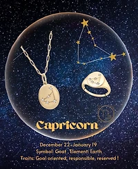 Wrapped Diamond Capricorn Constellation Ring (1/20 ct. t.w.) in 10k Gold, Created for Macy's