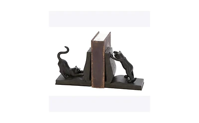 Eclectic Cat Bookends, Set of 2