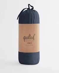 ienjoy Home Herringbone Lightweight Quilted Coverlet Set