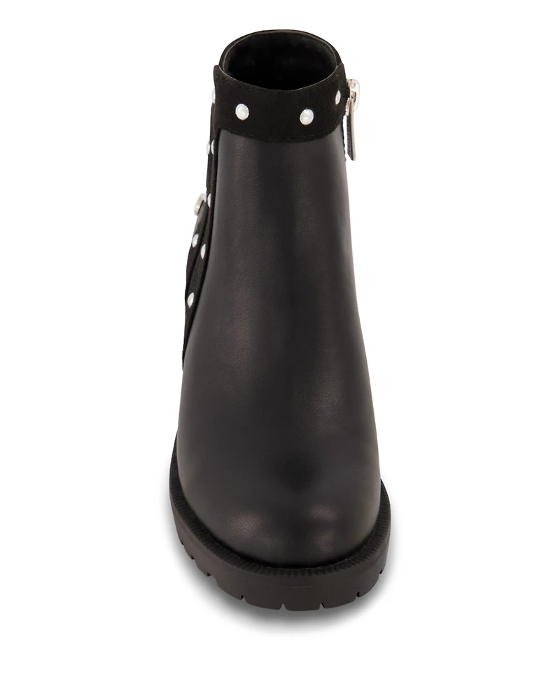 Little Girls Studded Ankle Heel Bootie