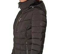 Calvin Klein Women's Faux-Fur-Trim Hooded Puffer Coat, Created for Macy's