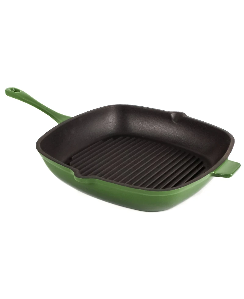 BergHOFF Neo 2pc Cast Iron 10" Fry Pan & 11" Grill Pan Cookware Set