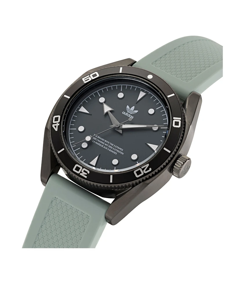 adidas Unisex Three Hand Edition Two Gray Silicone Strap Watch 42mm