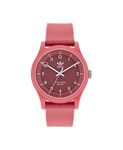 adidas Unisex Solar Project One Pink Resin Strap Watch 39mm