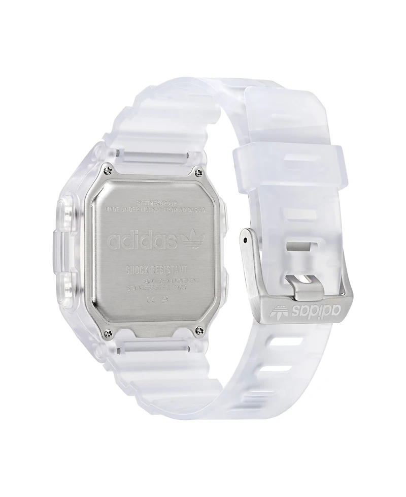 adidas Unisex Gmt Digital One Gmt Clear Resin Strap Watch 47mm