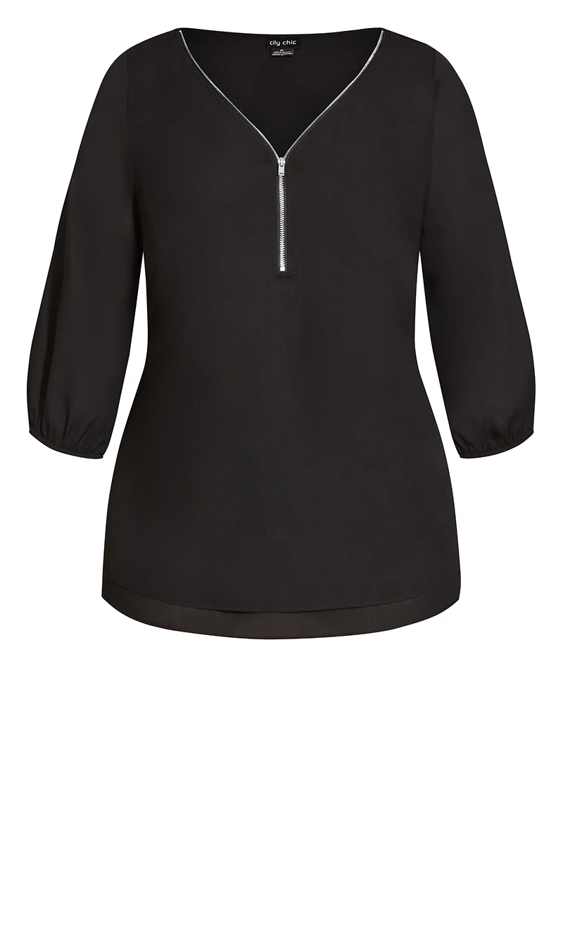 City Chic Plus Fling Elbow Sleeve Top