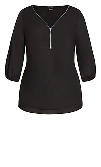 City Chic Plus Fling Elbow Sleeve Top