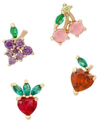 Girls Crew Fruit Basket Stud Earring Set