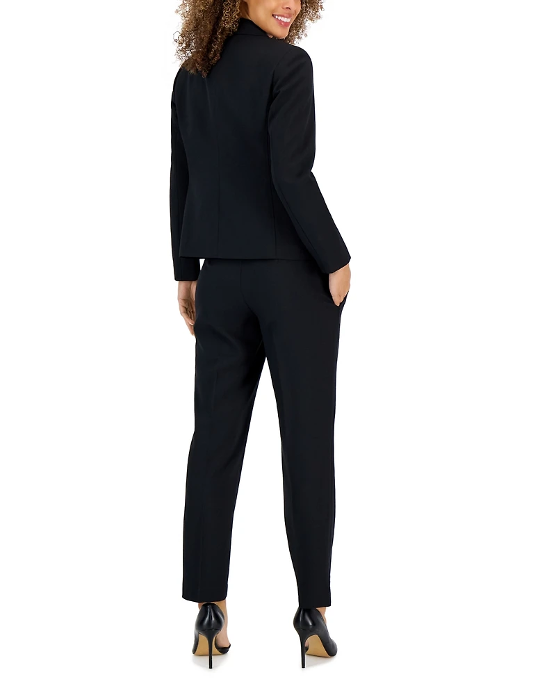 Le Suit Women's Crepe One-Button Pantsuit Set
