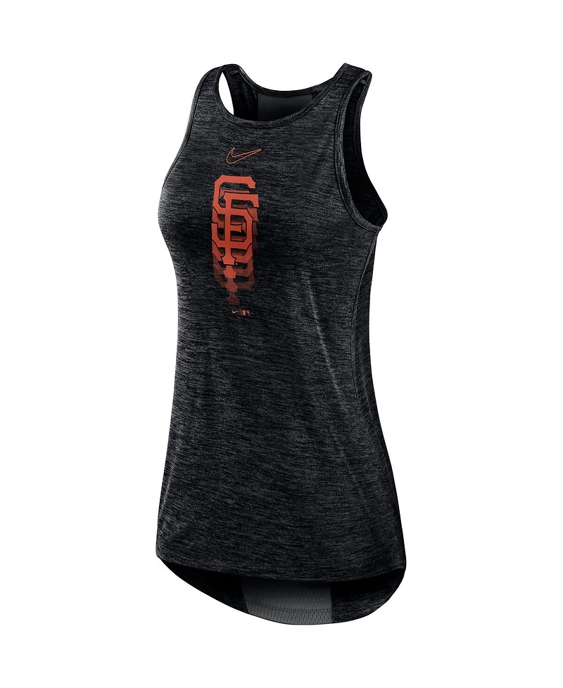 Women's Nike Black San Francisco Giants Logo Fade High Neck Performance Tank Top